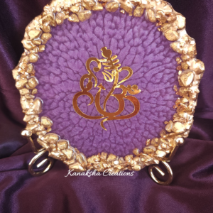 Handmade Ganesh stand displayed in a pooja room for spiritual home decor and festive celebrations